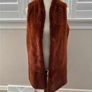 Soft Surroundings Warm Chestnut Teddy vest